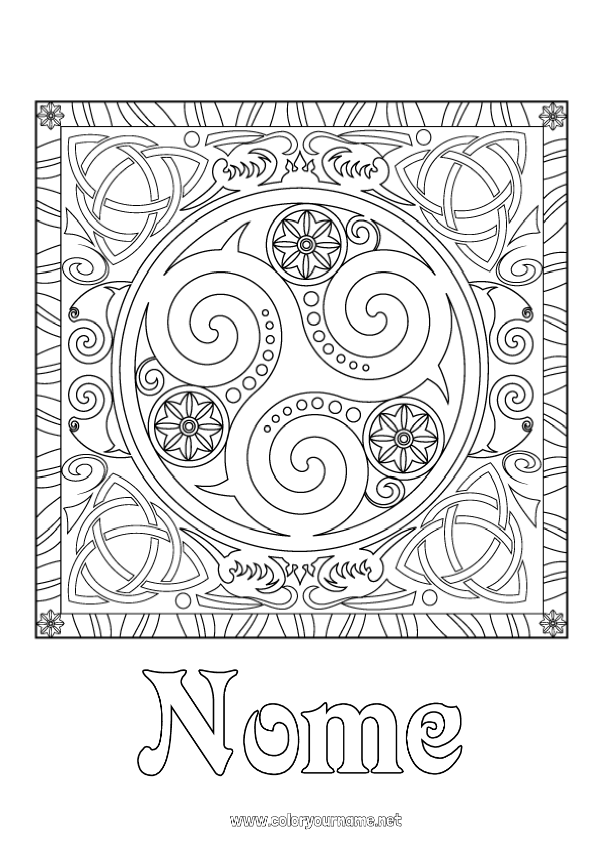 Pagina Da Colorare N 1501 Mandala Irlanda Festa Di San Patrizio