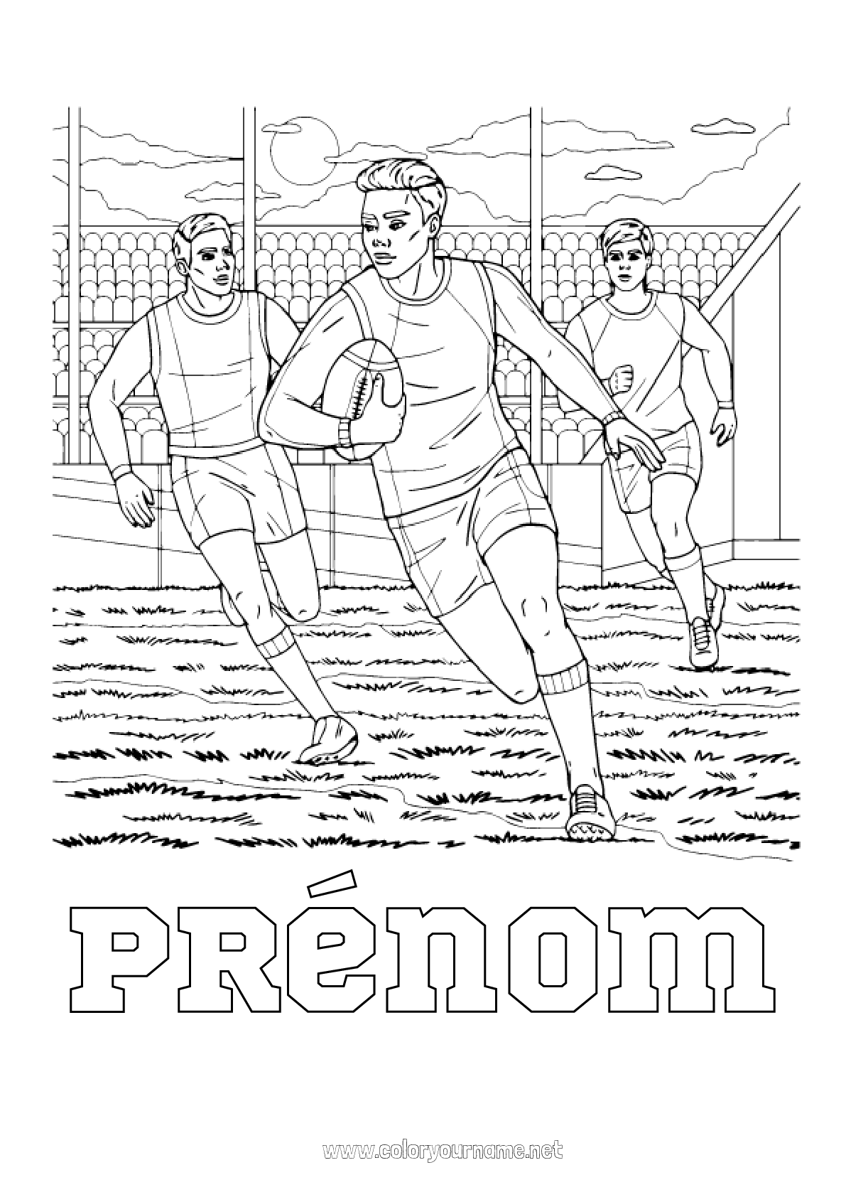 Coloriage n2953 Sport Rugby Sports d équipe