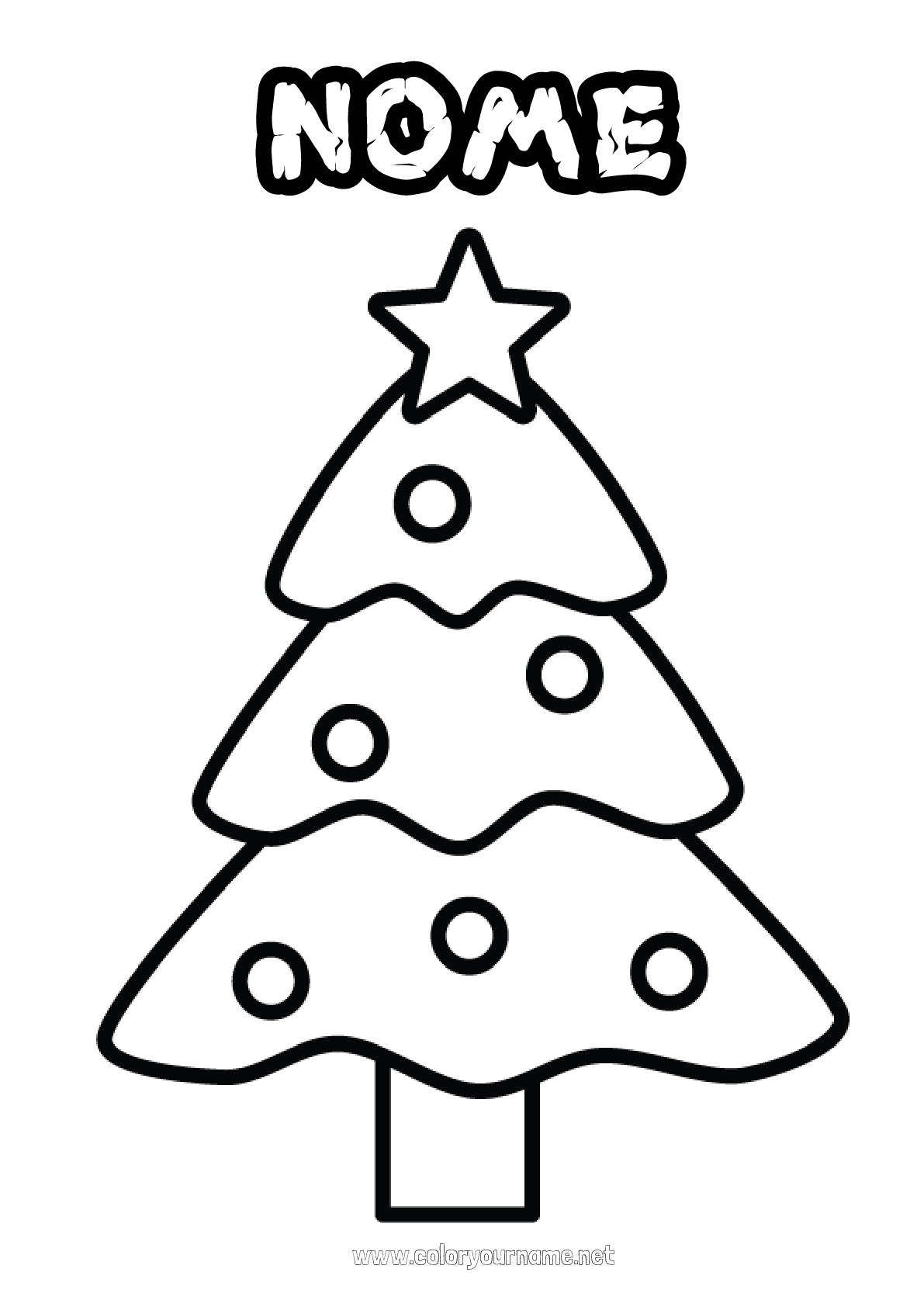 Pagina Da Colorare N 3420 Albero Di Natale Disegni Da Colorare Facili