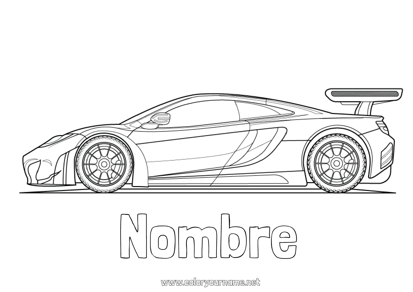 Top Dibujos Para Colorear De Carros De Carreras