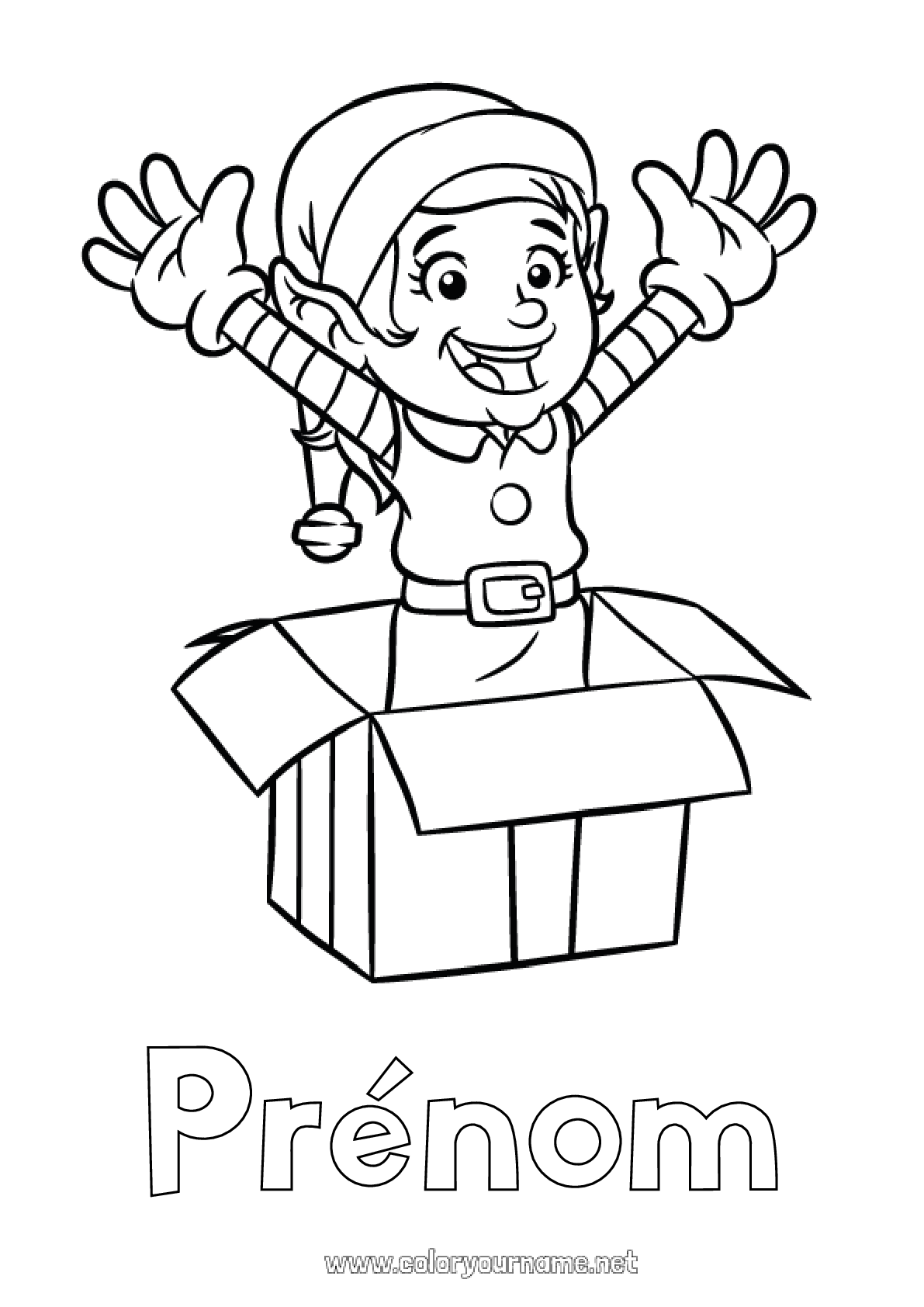 Coloriage n383 Lutins de Noël Noël Coloriages lutins