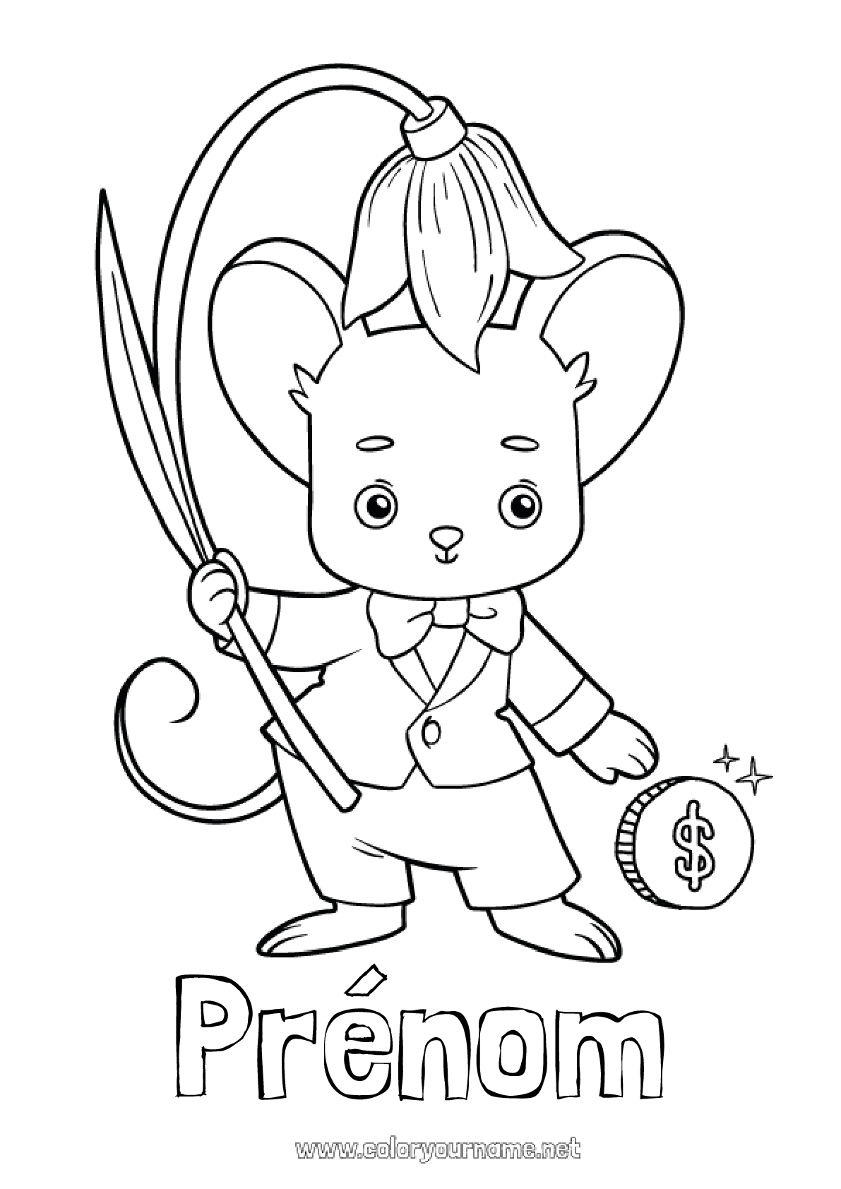 Coloriage N527 Dent De Lait Petite Souris