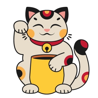 Explications du coloriage coloriage personnalisable – maneki neko, le chat porte-bonheur