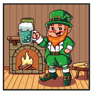 Erklärungen zur Malvorlage ausmalbild leprechaun und kamin – st. patrick zum ausdrucken