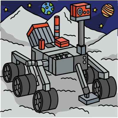 Forklaringer om fargelegging farglegg din tilpassede mars-rover!