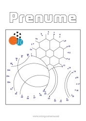 Pagină de colorat personalizată Fotbal Minge de fotbal Sport Număr Baloane Activități pentru copii Puncte de conectat Baschet Desene de colorat ușoare Sporturi de echipă Numere de Conectat