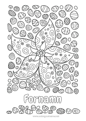 Gratis färgläggning Blommor Mandala Komplexa målarbilder