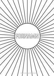 Gratis färgläggning Sol Geometriska former