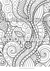 Gratis tekening Bladeren Gedecoreerde naam Zentangle Groene plant Decoratieve achtergrond Spiraal