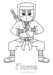 Desenho para personalizar Ninja