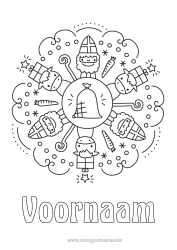 Gratis kleurplaat Mandala Sinterklaas