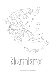 Dibujo libre Geografía País Grecia Mapa del pais