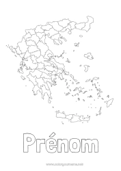 Dessin gratuit Géographie Pays Grèce Carte des pays