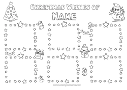 Coloring to customize Christmas Letter to Santa Claus Children's activities Christmas Wish List for Santa Claus