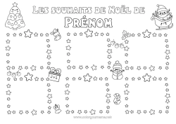 Coloriage à personnaliser Noël Lettre au Père Noël Activités enfants Liste de cadeaux pour le père Noël