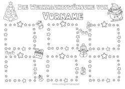 Malvorlage anpassen Weihnachten Brief an den Weihnachtsmann Kinderaktivitäten Wunschliste für den Weihnachtsmann