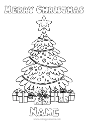 Free drawing Gifts Christmas Fir “Merry Christmas” message