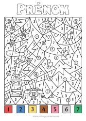 Coloriage gratuit Sapin de Noël Noël Chiffre Coloriages magiques Activités enfants Sapin