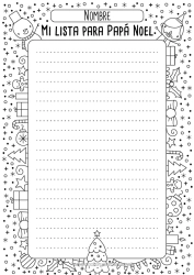 Dibujo libre Carta a Papa Noel Lista de regalos para Papá Noel