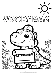 Gratis tekening Ziek Dinosaurussen Bord