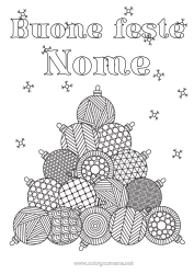 Colorare per personalizzare Natale Palla di Natale Decorazioni di Natale Colorazioni complesse Zentangle