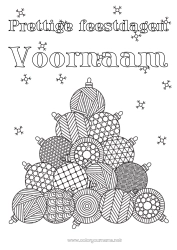 Kleurplaat aanpassen Kerstmis Kerstbal Kerstversiering Complex Kleurplaten Zentangle