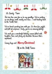 Coloring to customize Christmas elves Letters from prankster elves Elf Departure Letter