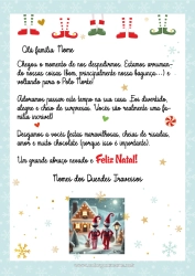 Desenho para personalizar Elfo de Natal Cartas de duendes travessos Carta de Despedida do Elfo