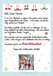 Malvorlage anpassen Weihnachtself Elfenstreiche-Briefe Elf Abschiedsbrief