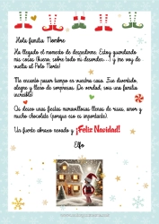 Colorear para personalizar Elfos de navidad Cartas de elfos bromistas Carta de Despedida del Elfo