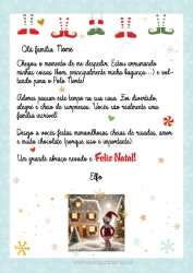 Desenho para personalizar Elfo de Natal Cartas de duendes travessos Carta de Despedida do Elfo