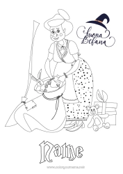 Free drawing Witch Epiphany Befana