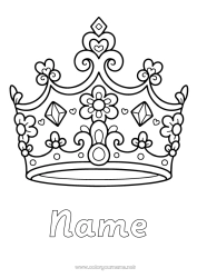 Coloring to customize Princess Crown Jewel