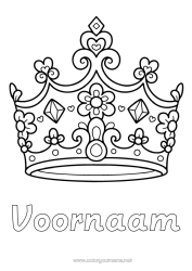 Kleurplaat aanpassen Prinses Kroon Sieraad