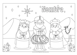 Colorear para personalizar Epifanía Reyes Magos