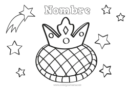 Dibujo libre Corona Epifanía Estrellas Dibujos fáciles para colorear Torta de los reyes