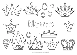 Coloring to customize Crown Epiphany Jewel