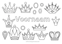 Kleurplaat aanpassen Kroon Driekoningen Sieraad