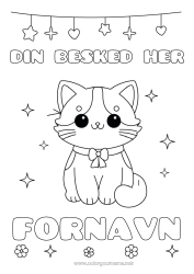 Gratis tegning Kat Kawaii Fest Dyr Hunde og katte