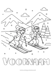 Gratis tekening Sport Sneeuw Winter Kind Ski Wintersporten