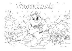 Gratis tekening Beer Sneeuw Winter Dier Bosdieren Kantoorberoepen Bos Postbode