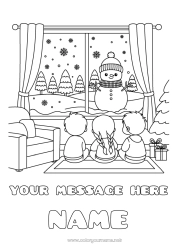 Free drawing Snow Winter Snowman Child Windows