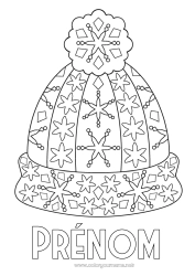 Coloriage gratuit Formes géométriques Bonnet d'hiver