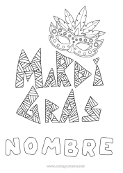 Dibujo libre Careta Carnaval Martes de Carnaval