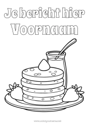 Gratis tekening Candlemas Pannenkoeken Fruit Aardbei