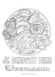 Gratis tekening Candlemas Pannenkoeken Fruit Complex Kleurplaten Zentangle Sinaasappel