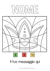 Colorare per personalizzare Colorare per numeri Corona Epifania Sottrazioni Addizioni Galette dei Re