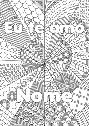 Desenho grátis Coração Eu te amo Irmã Amigo, Amiga Babá Colorações Complexas Zentangle