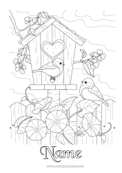 Free drawing Bird Animal Flying birds and mammals Birdhouse Titmouse, Blue Tit