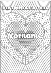 Kostenlose Zeichnung Herz Ich liebe dich Dekorierter Name Komplexe Ausmalbilder Zentangle Dekorativer Hintergrund